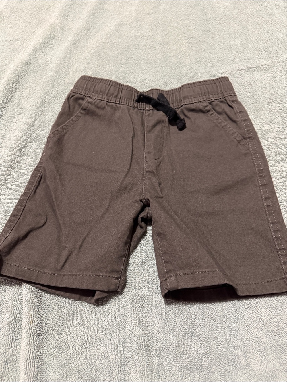 Kids Brown Drawstring Casual Shorts